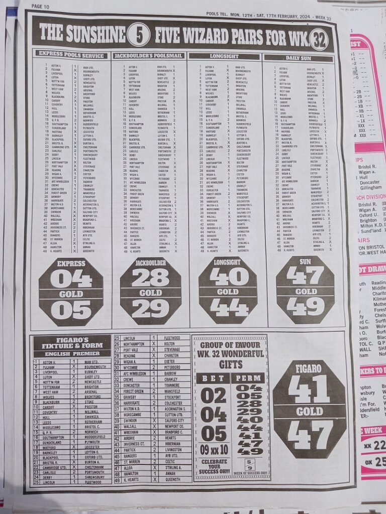 week 33 pools telegraph 2024 page 12