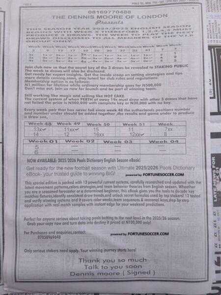 week 2 pools telegraph 2025 page 14