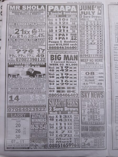 week 2 pools telegraph 2025 page 7