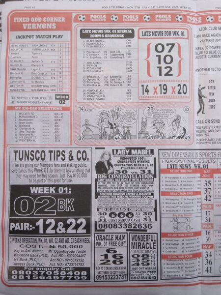 week 2 pools telegraph 2025 page 9