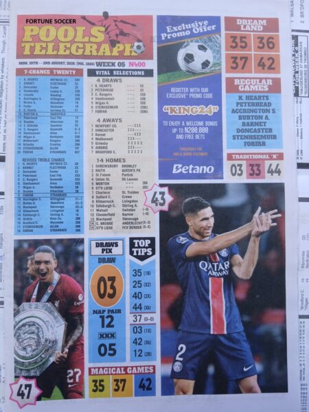 week 5 pools telegraph 2025 page 1