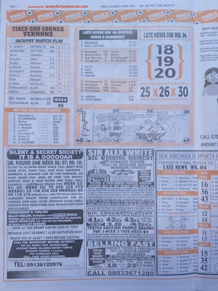 week 5 pools telegraph 2025 page 7