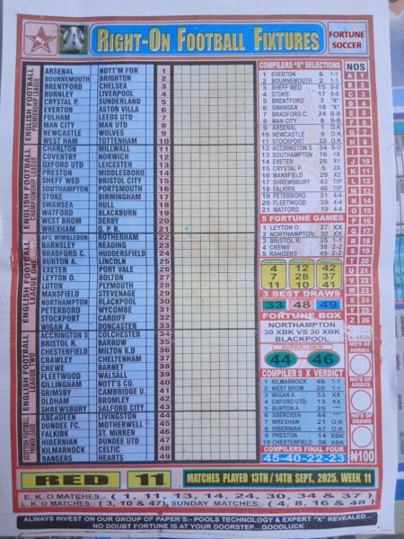 week 11 right on fixtures 2025 front page