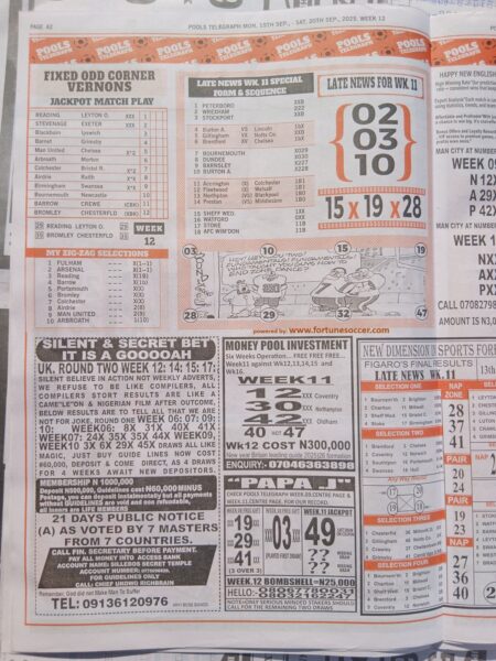 week 12 pools telegraph 2025 page 8