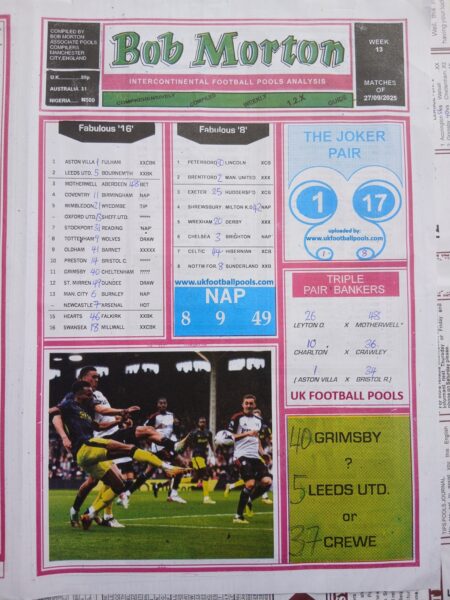 week 13 bob morton 2025 page 1