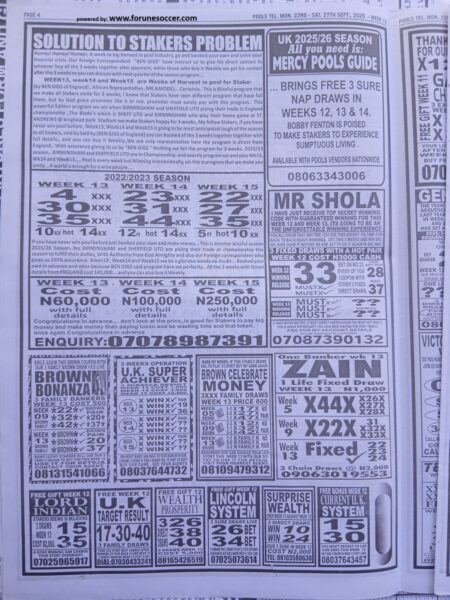 week 13 pools telegraph 2025 page 4