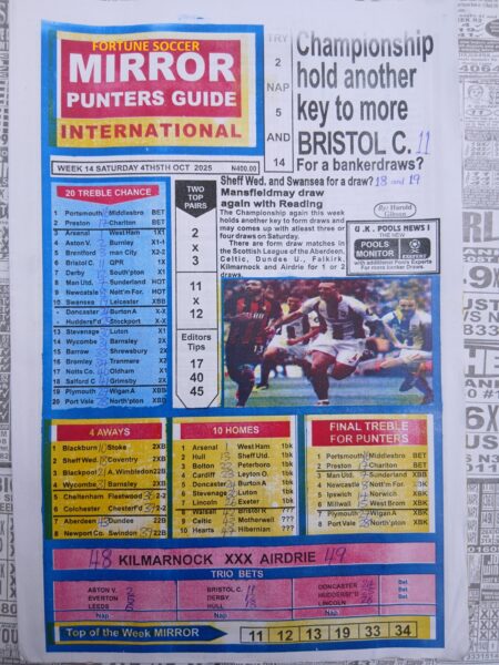 week 14 mirror punters guide 2025 page 1