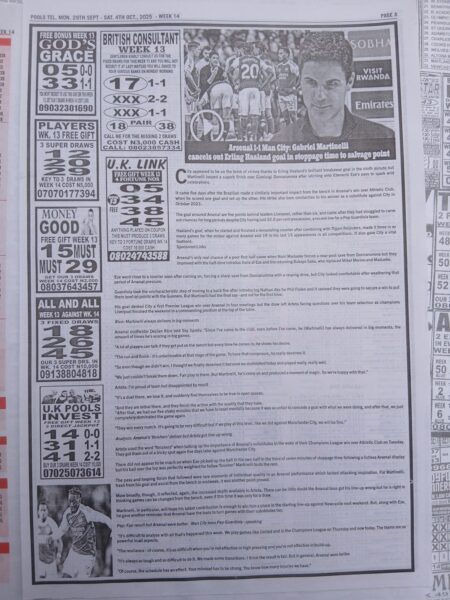 week 14 pools telegraph 2025 page 15