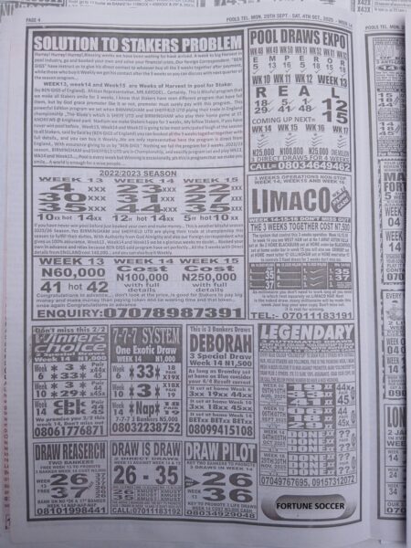 week 14 pools telegraph 2025 page 4