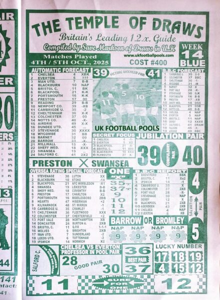 week 14 temple of draws 2025 page 1