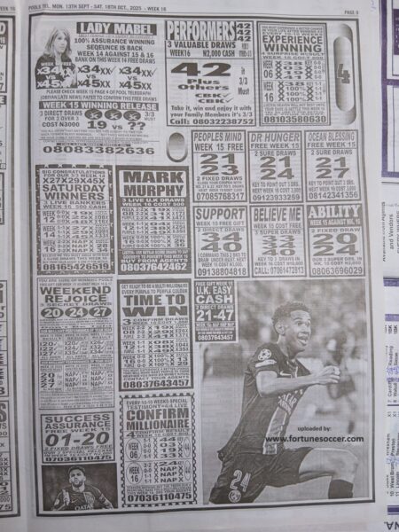 week 16 pools telegraph 2025 page 11