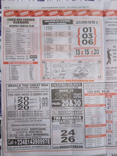 week 16 pools telegraph 2025 page 7