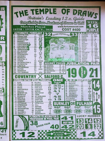 week 16 temple of draws 2025 page 1