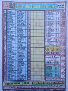 week 33 right on fixtures 2026 front page