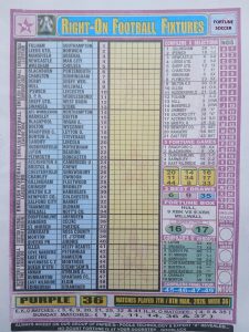 week 36 right on fixtures 2026 front page