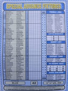week 42 special advance fixtures 2026