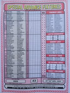 week 43 special advance fixtures 2026