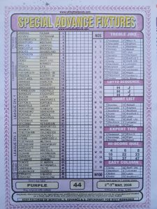 week 44 special advance fixtures 2026 front page