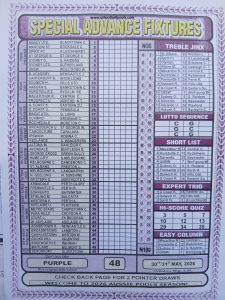 week 48 special advance fixtures 2026 front page