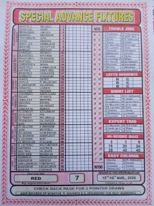 week 7 special advance fixtures 2026 front page