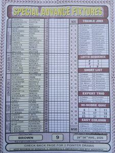 week 9 special advance fixtures 2026 front page
