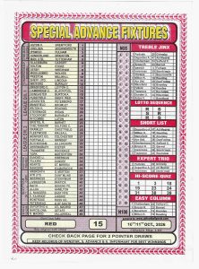 week 15 special advance fixtures 2026 front page