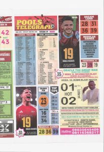 week 17 pools telegraph 2026 page 1